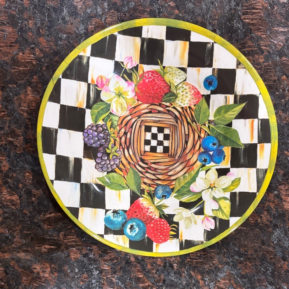Mackenzie-Childs 8” Melamine salad plate - set of 5